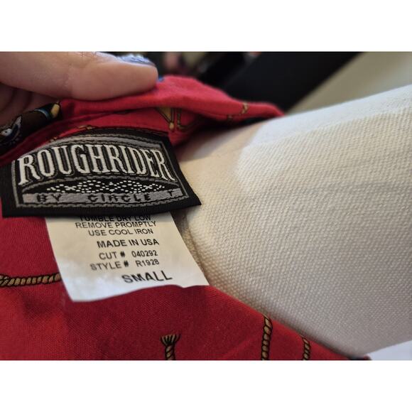 Vintage RoughRider Womens Red Cowboyboots Button-Up Blouse Small - Picture 5 of 5